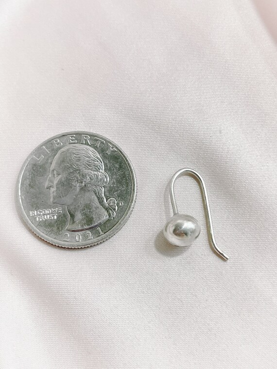 Sterling silver drop earrings minimalist vintage … - image 3