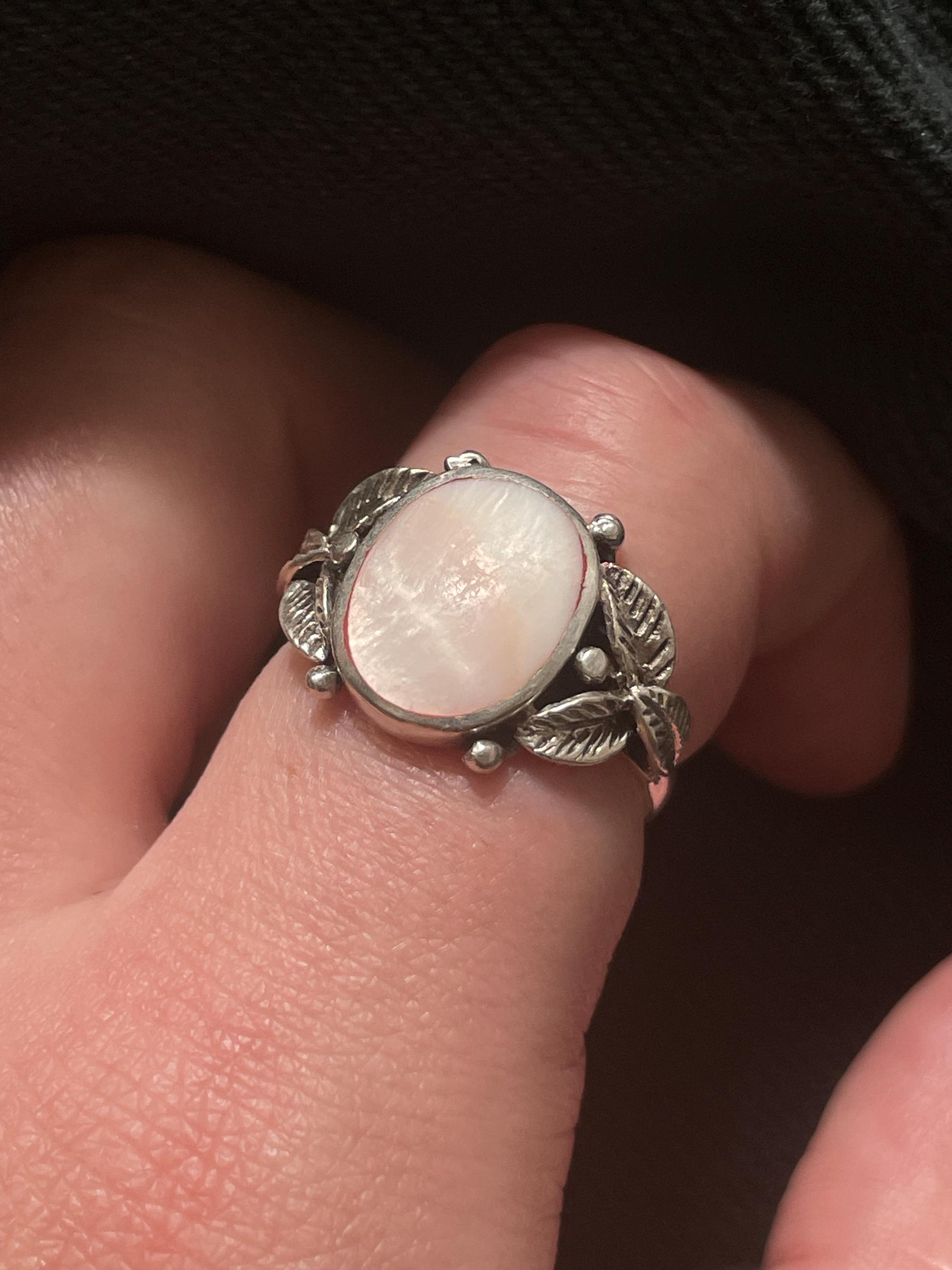 シルバー925 波状デザインリング Vintage Silver Modernist Ring, Abstract Swirl Ring, Boho