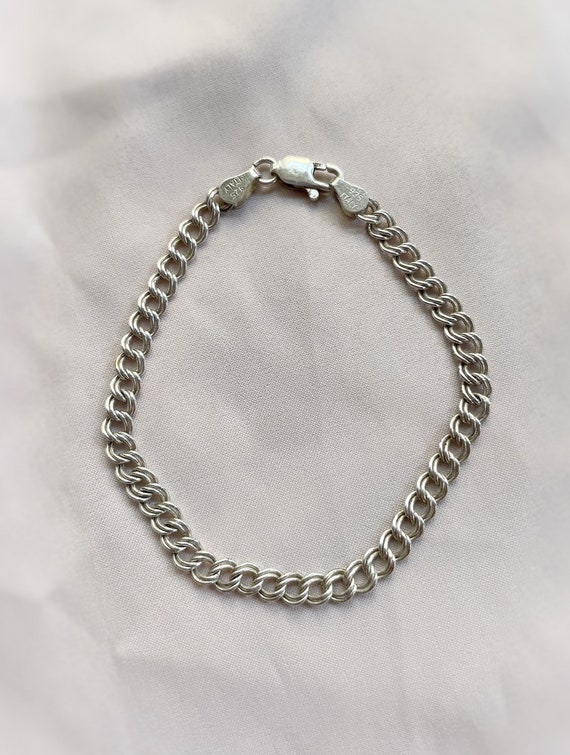 Vintage Sterling Silver Italian Chain Bracelet Italian Etsy