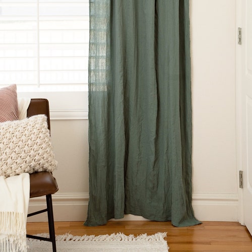 Semisheer Cotton Gauze Curtains Standard and Custom Length Etsy