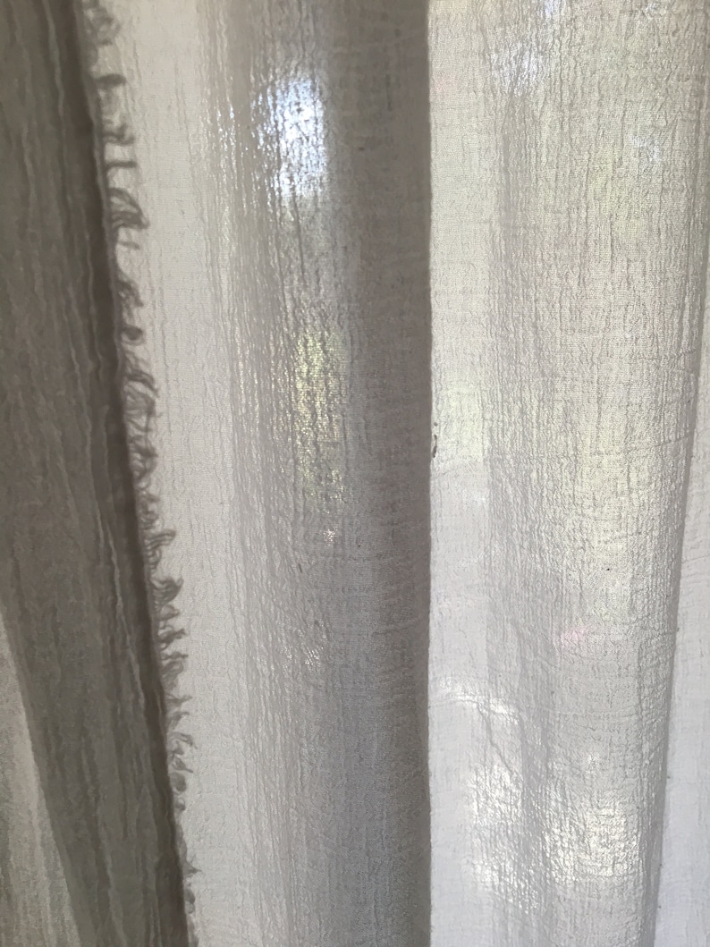 Semisheer Cotton Gauze Curtains Standard and Custom Length Etsy