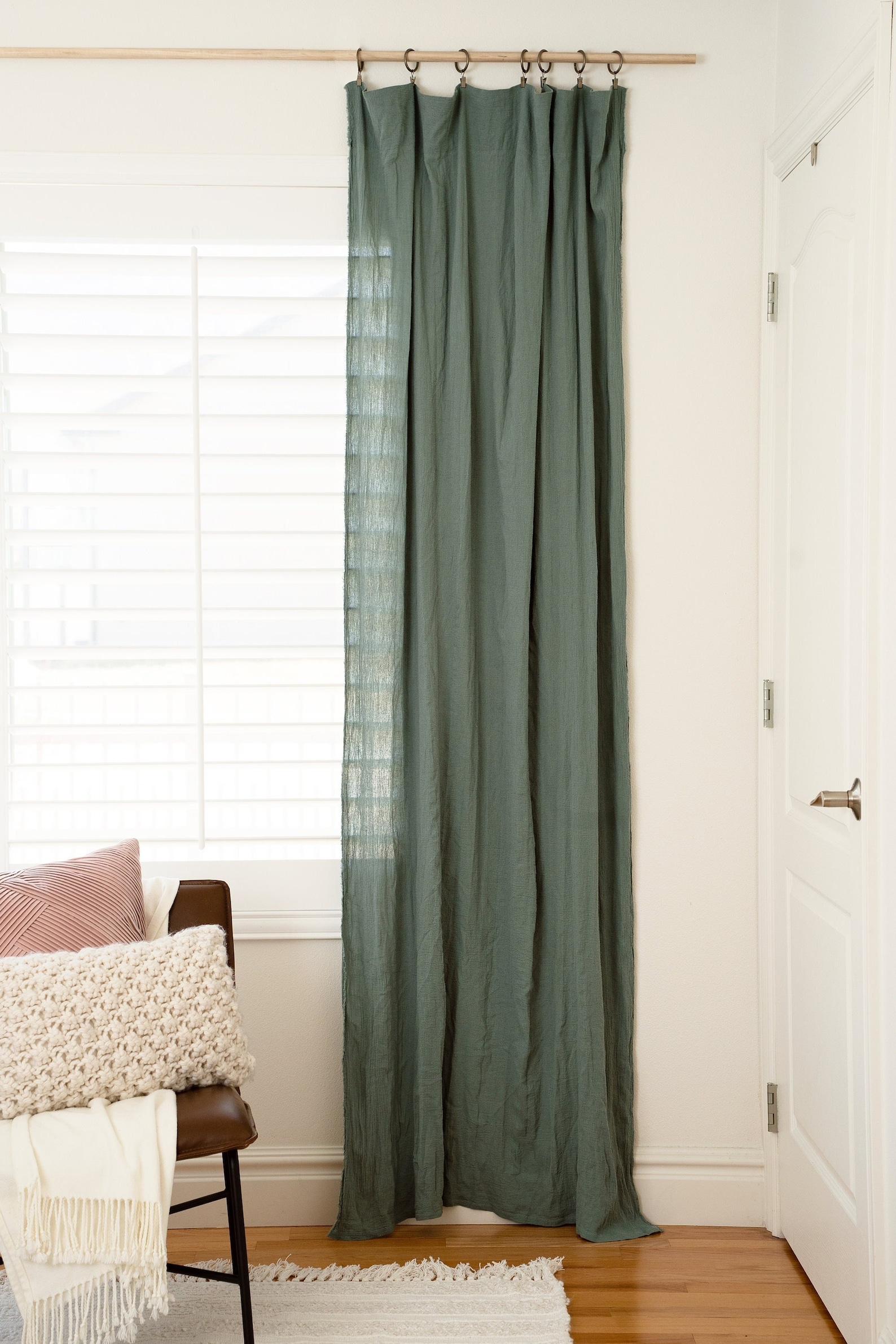 Semisheer Cotton Gauze Curtains Standard and Custom Length Etsy
