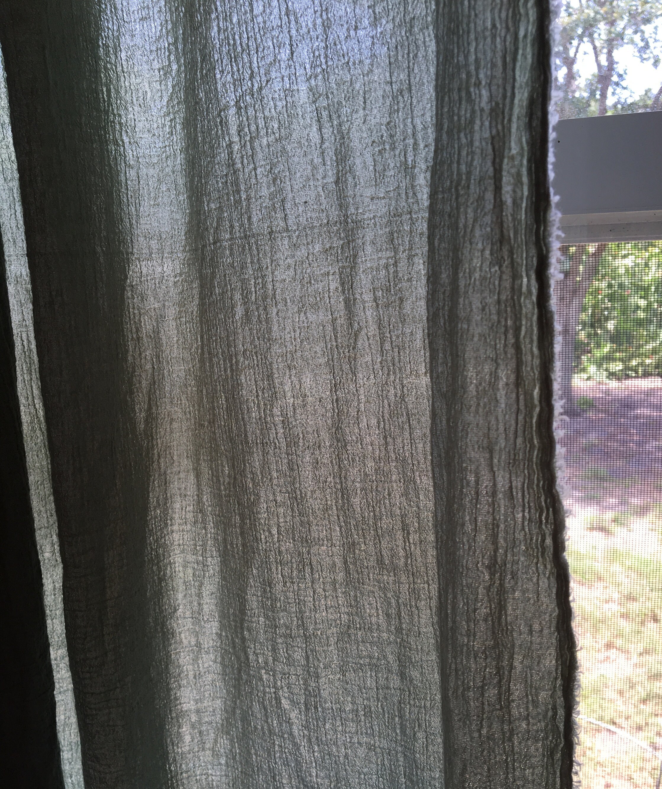 SemiSheer Cotton Gauze Curtains Standard and custom length Etsy