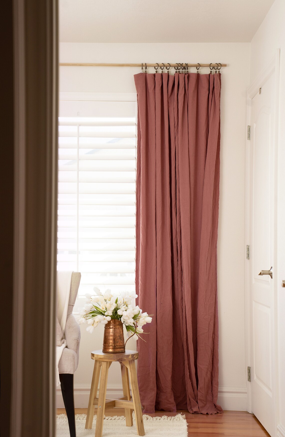 Semisheer Cotton Gauze Curtains Standard and Custom Length Etsy