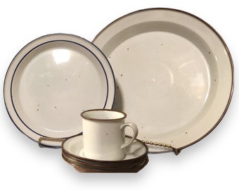 Vintage Blue Mist steengoed van Niels Refsgaard voor Dansk, Denemarken