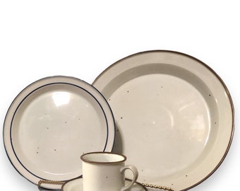 Vintage Dansk, Denmark Brown Mist stoneware dinnerware by Niels Refsgaard