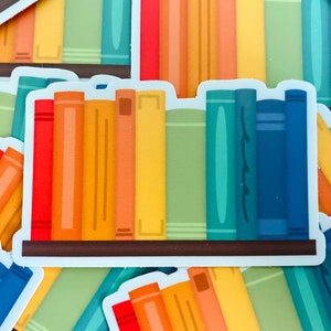 Rainbow Book Shelf Sticker