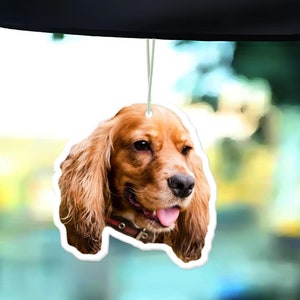 Custom Air Freshener with Pet Photo , Picture Air Freshener, Cute Car Decor, Photo Freshener, Car Freshies, Car Decor, Personalized Gift