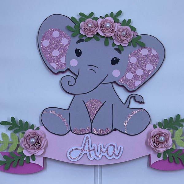 Elephant Cake Topper Etsy
