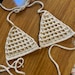 Adorable Waffle Pattern Crochet Bikini Top - Etsy