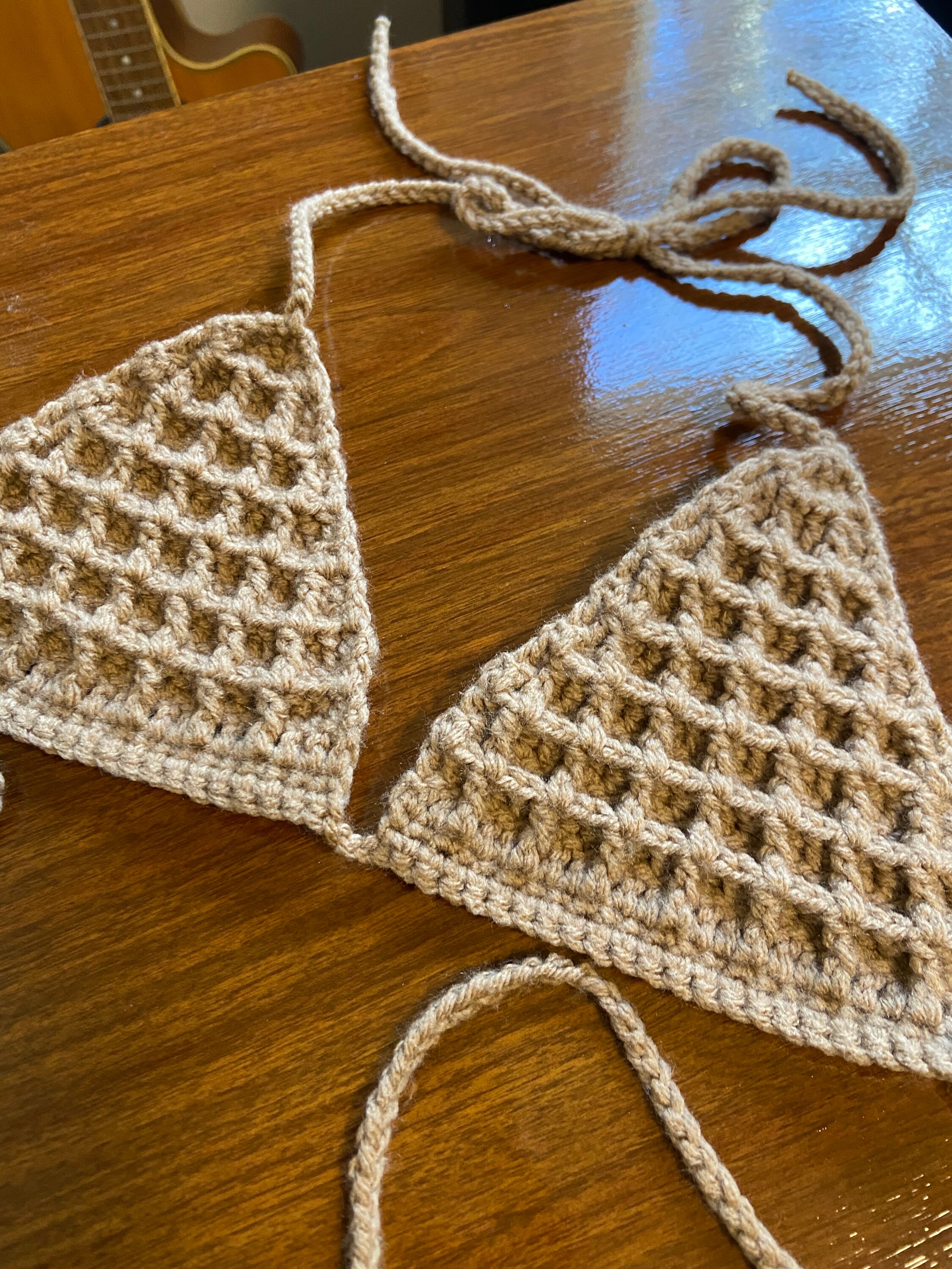 Adorable Waffle Pattern Crochet Bikini Top - Etsy