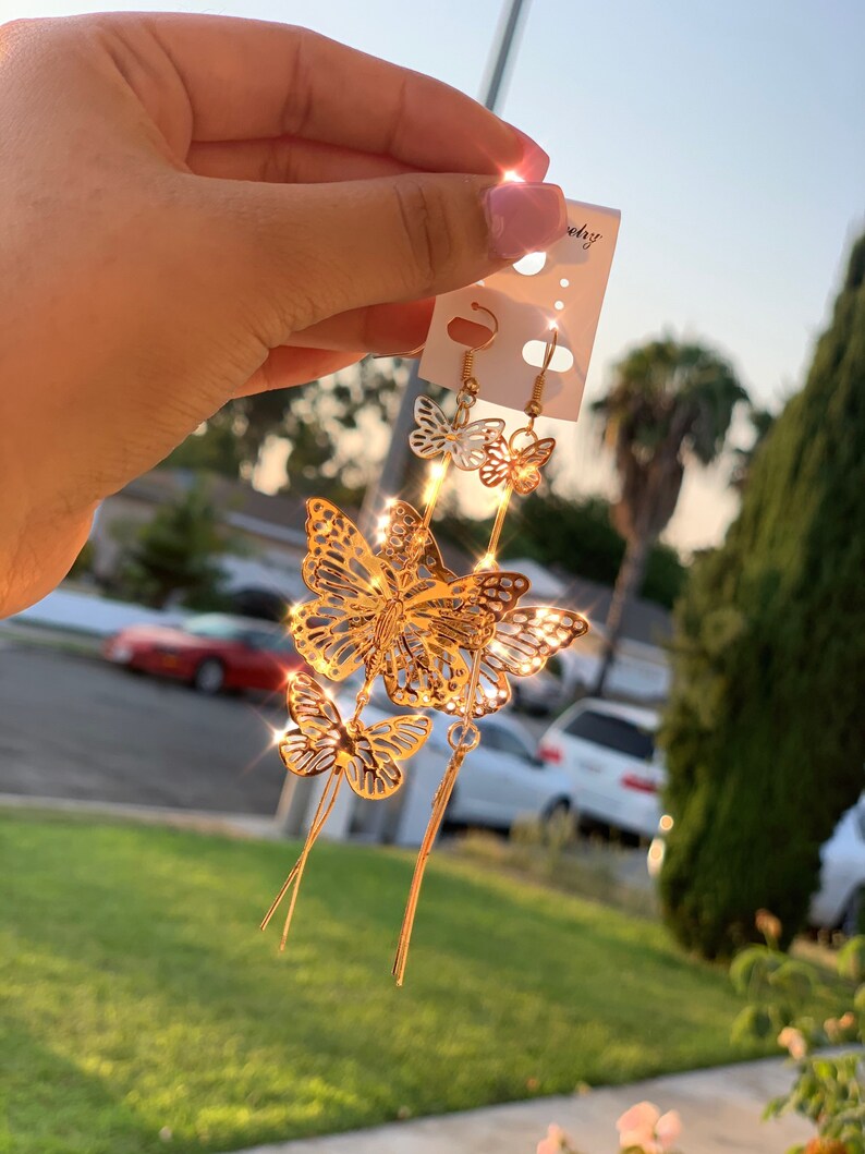 Gold Plated Butterfliy Earrings