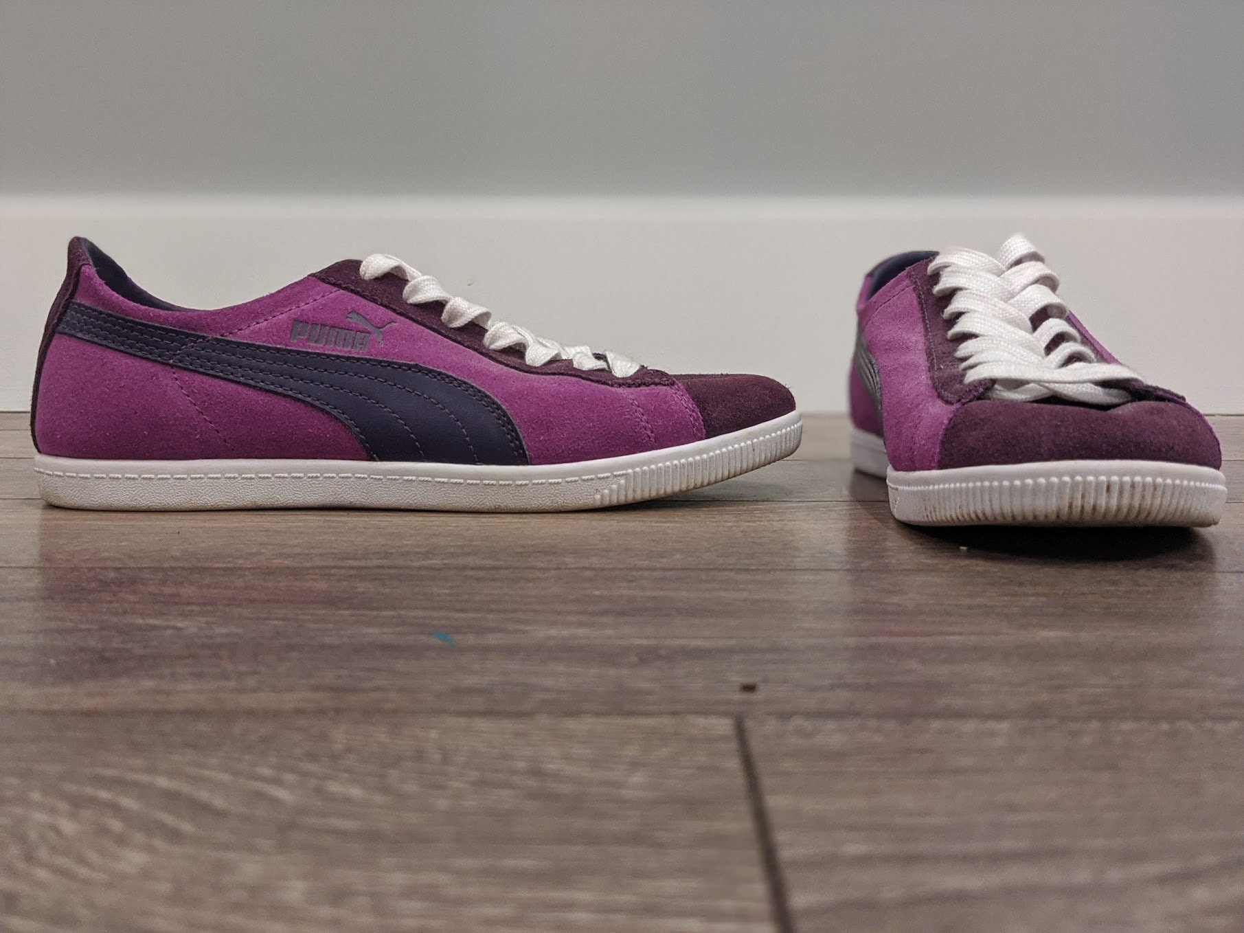 US 6 Women's Puma Purple Suede Sneakers Tennis Shoes | Etsy