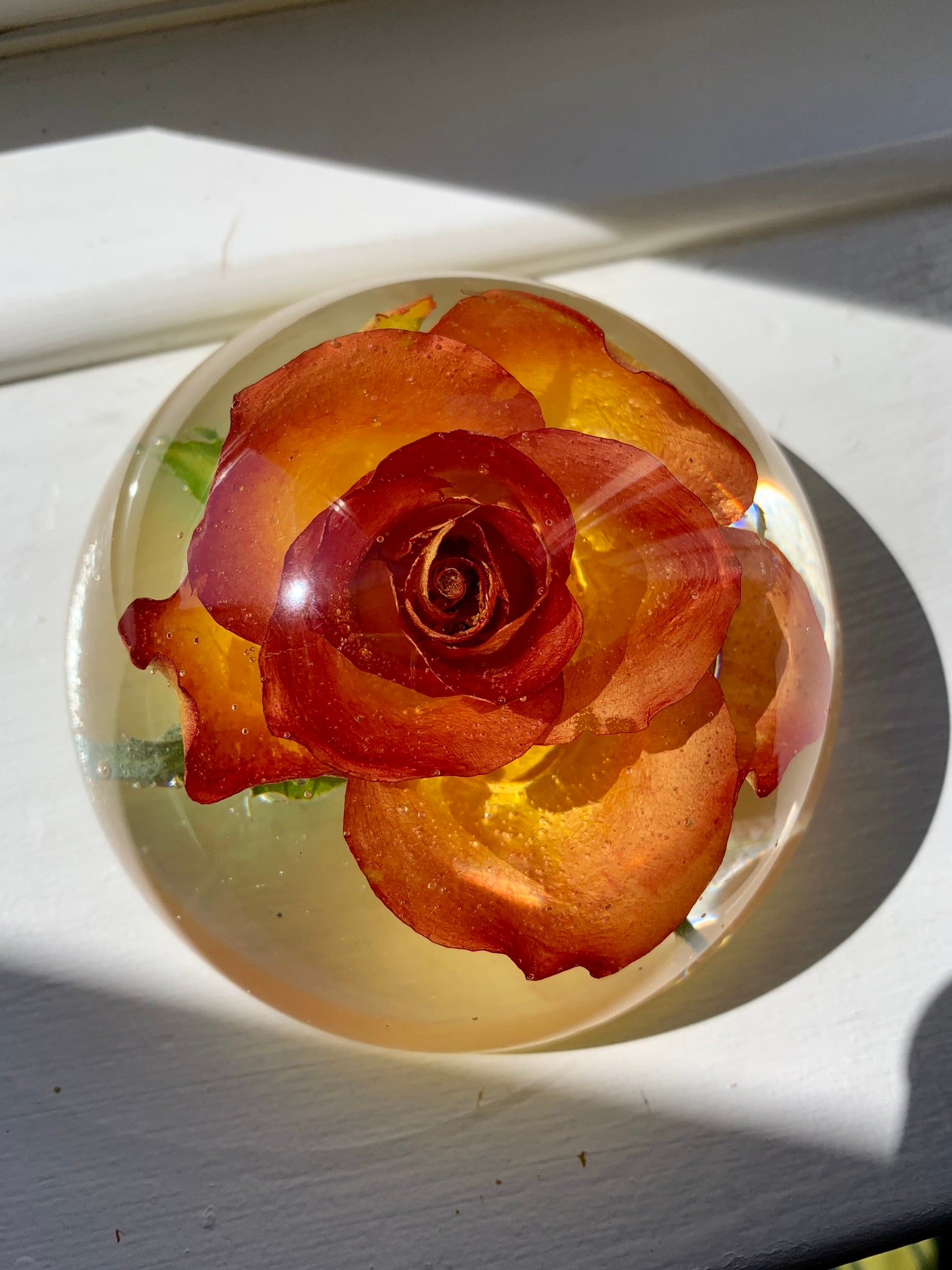 Resin flower preservation dome resin keepsake funeral Etsy