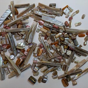 Mother of Pearl Shell Beads Grab Bag | Natural Craft Jewelry Supplies