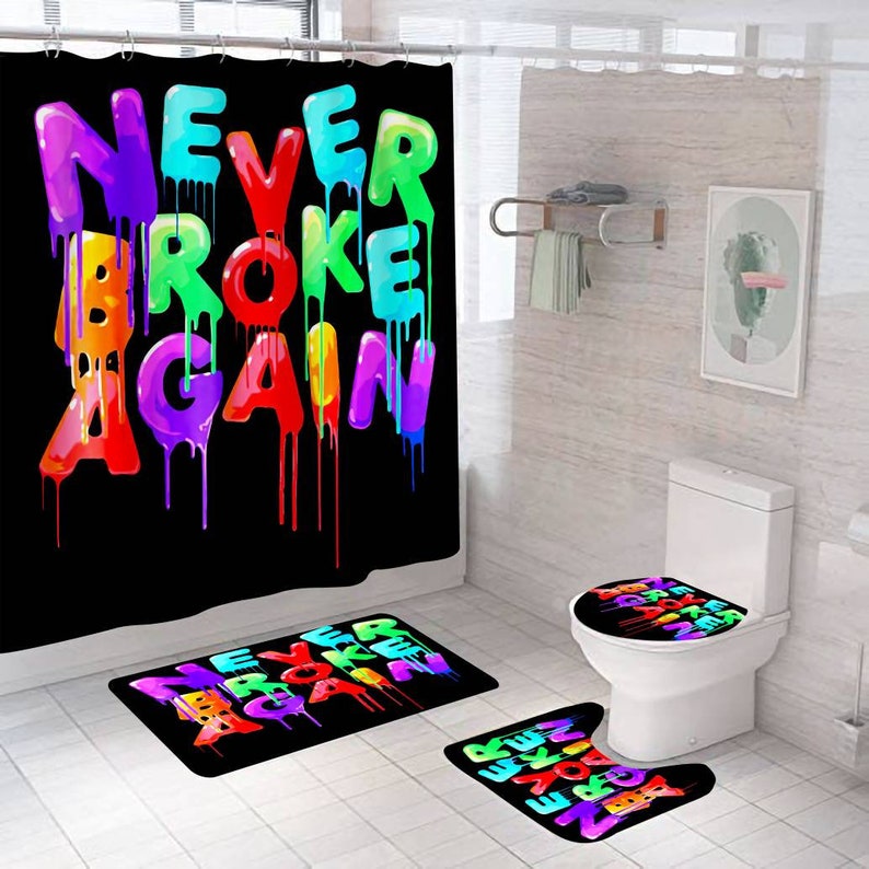 NBA Youngboy never broke again shower curtain 4 pc. Set Etsy