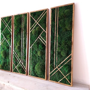 Art Deco Moss Wall Art