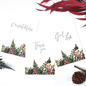 Biglietto di auguri 'natura' con muschio e foglie | Più saluti possibili | Con | di messaggi personalizzati Biglietto di auguri di compleanno