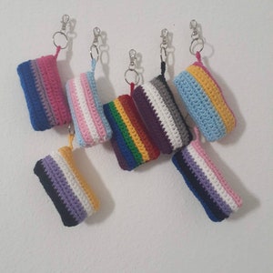 Pride Flags Crocheted Pillow Keychain