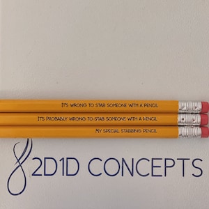 Funny pencil set, white elephant gift, funny coworker gift, humorous stocking stuffer