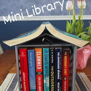 Mini library bookshelf book house STL 3MF OBJ files