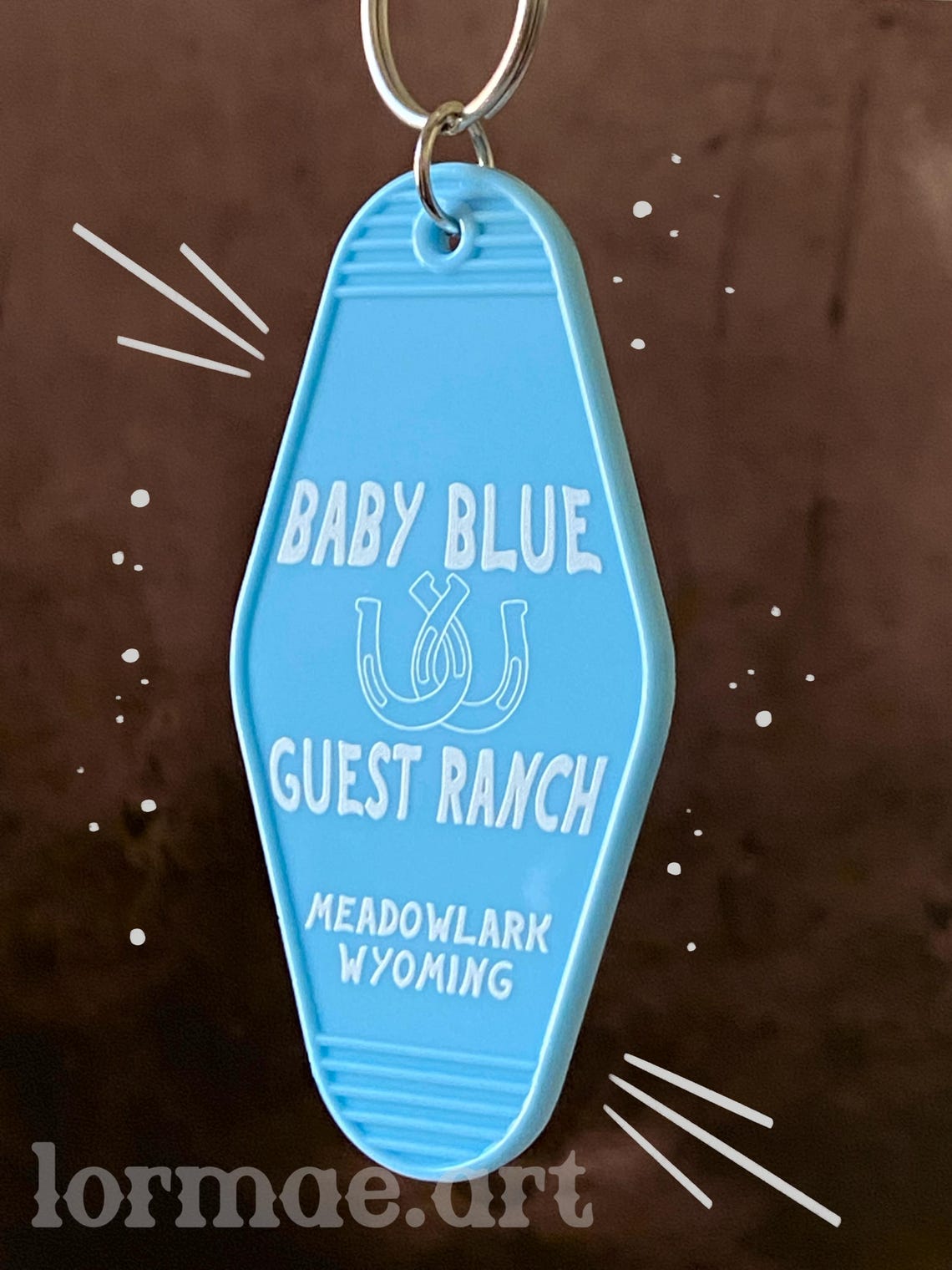 Officially Licensed Rebel Blue Ranch 'vintage Motel' Keychain - Etsy