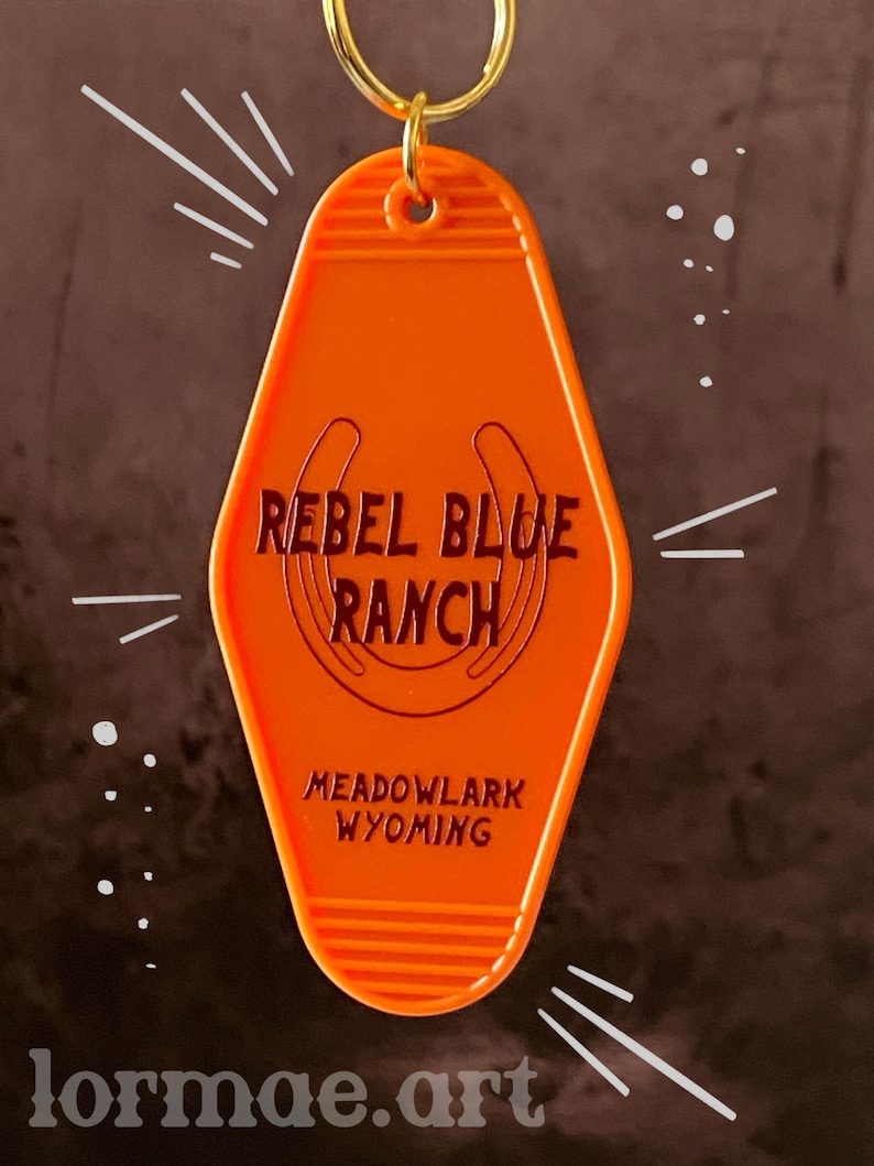 Officially Licensed Rebel Blue Ranch 'vintage Motel' Keychain - Etsy