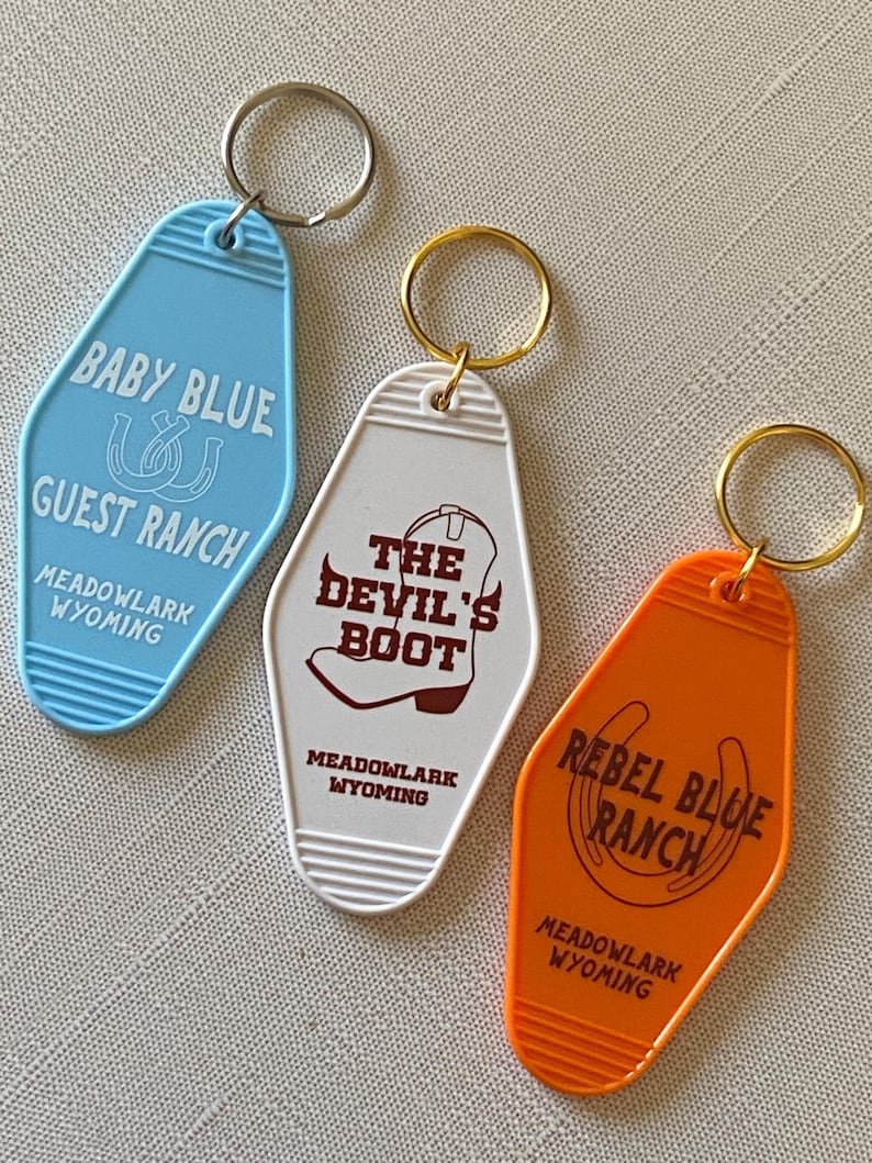 Officially Licensed Rebel Blue Ranch 'vintage Motel' Keychain - Etsy