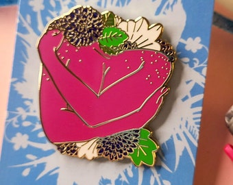 Goddess of Spring | Pink Breast Hard Enamel Pin | Greek Mythology