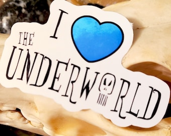 I <3 The Underworld - Waterproof Vinyl Sticker - Hades - Hercules - Greek Mythology - Persephone - Laptop Decal - Comics
