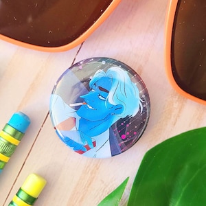 Scoundrel - 1.5&quot; Metal Button - Pin - Inspired - Greek Mythology - Zeus - Hades - Itabags - Persephone - Kore