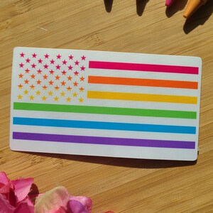 Pegatinas de la bandera del orgullo LGBTQIA arcoíris de Make America Gay Again