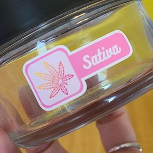 Indica Sativa Hybrid Weed Jar Stash Labels | 4" x 6" Matte Sticker Sheet
