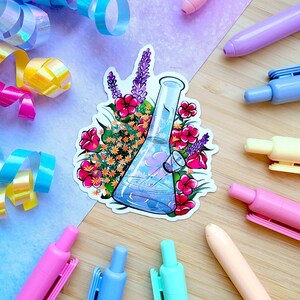Blumen Bong Aufkleber | 420 Kiffer Geschenke