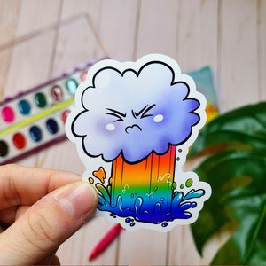 Make It Gay | Grappige gay Raincloud Pride-vinylsticker