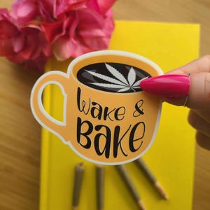 Wake & Bake Kaffeebecher | Vinyl Aufkleber