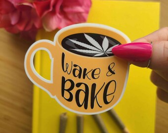 Wake & Bake Coffee Mug | Vinyl Sticker