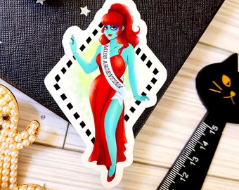 Miss Argentina- Beetlejuice Musical Sticker - Broadway Musical - Tim Burton - Fanart - Pop Culture - Horror Movies - Lydia Deetz -Halloween