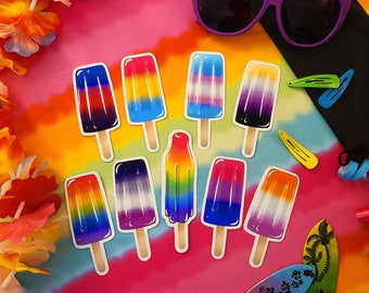 LGBTQIA Pride Pop sicles | 2.5" Vinyl Stickers