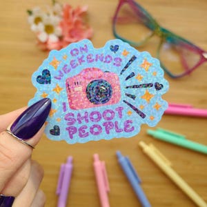 Le week-end, je photographie les gens | Stickers photographes rigolos