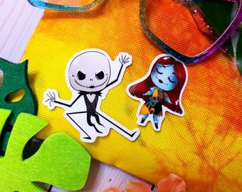 Nightmare Jack & Sally Mini Sticker Pack | Halloween Briefpapier
