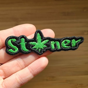 Stoner Pot Leaf |  3 inch Embroidered Patch