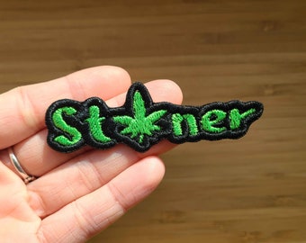 Stoner Pot Leaf |  3 inch Embroidered Patch