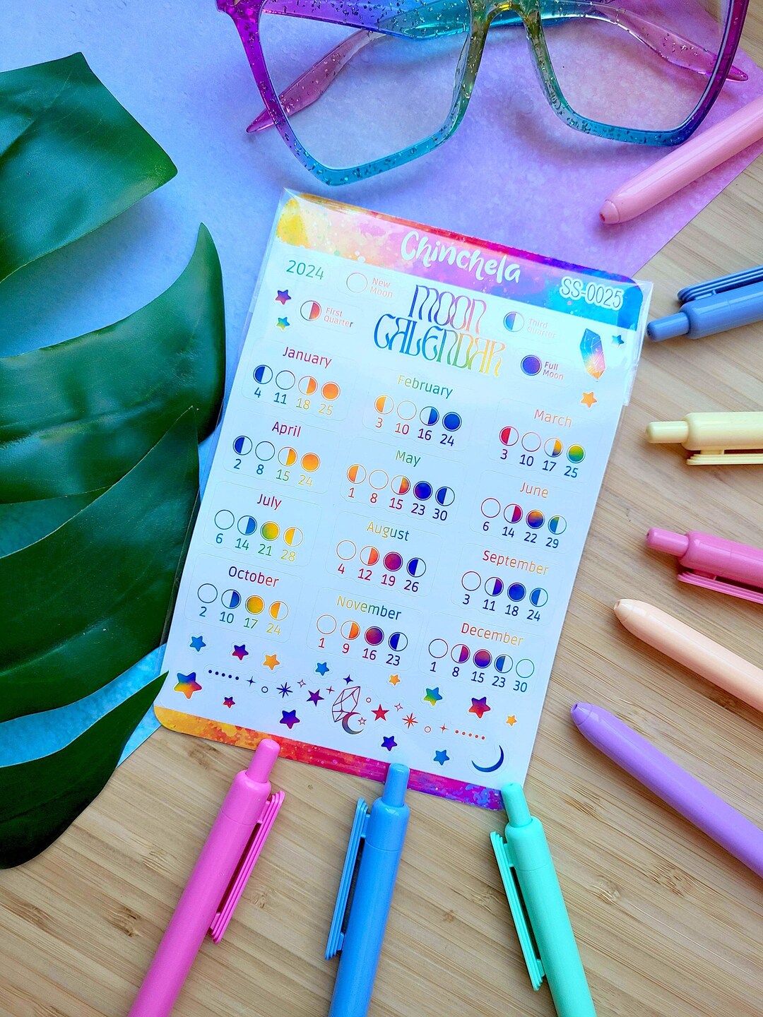 rainbow-2024-lunar-moon-calendar-4x6-matte-sticker-sheet-37-individual