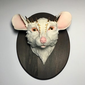 Porcelain Rat with Gold Spikes