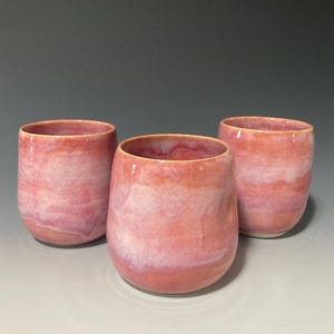 Handgefertigte Keramikbecher - Pinke Tasse