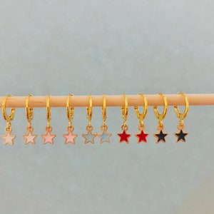 Mini Star earrings star hoop earrings trendy star earrings