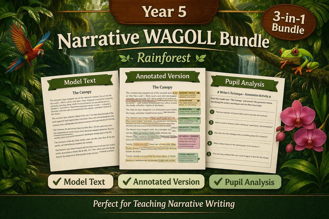 Year 5 | Narrative WAGOLL | Bundle | - Etsy