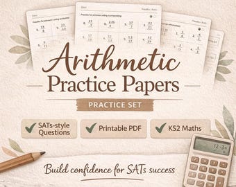 Ejercicios de práctica de aritmética para sexto curso / Repaso de matemáticas para primaria (PDF imprimible)