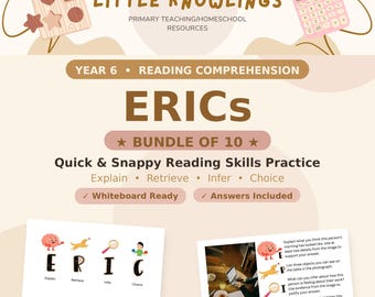 Pacote ERIC de Compreensão de Leitura para o 6º Ano | Prática de Habilidades do Ensino Fundamental II (Download Digital)